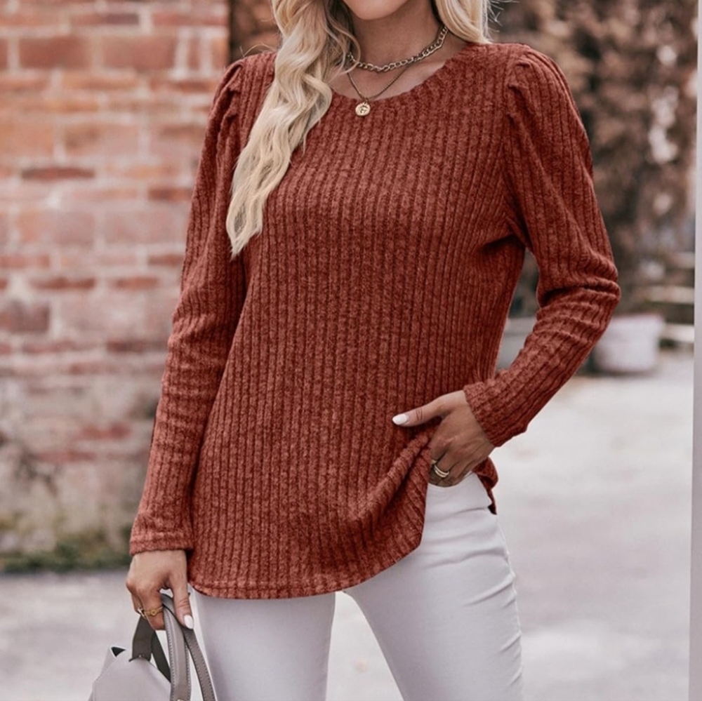 Women Plus Size Casual Knit V Neck Lightweight Long Sleeve Sweaters